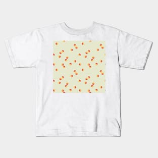 Scattered Dots Minimalist Geometric Pattern - Bright Colorful Ecru Kids T-Shirt